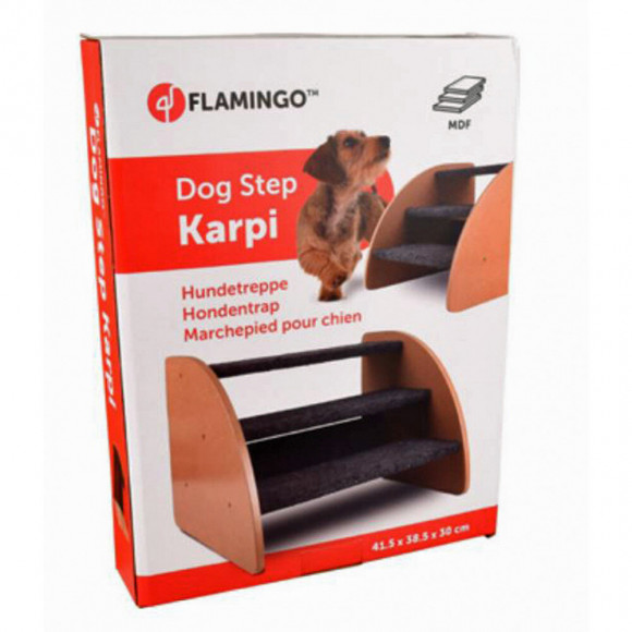 Marchepied Pour Chiens, Karpi Gris. 41,5 X 38,5 X30 Cm. - Flamingo Pet Products - Fl-519706