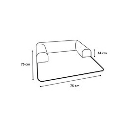 Protection De Canapé Conrad Gris 75 X 75 X 14 Cm. Pour Chien. - Flamingo Pet Products - Fl-519198