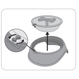 Gamelle Osto Anti -glouton Vert . Ø 12.5 Cm 400 Ml Pour Chien. - Flamingo Pet Products - Fl-519736