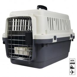 Cage De Transport, Nomad, Grise Et Noir, Taille S.  40 X 61 X 41 Cm. Pour Chien. - Flamingo Pet Products - Fl-513771