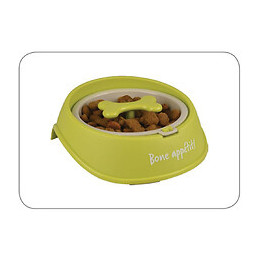 Gamelle Osto Anti -glouton Vert . Ø 12.5 Cm 400 Ml Pour Chien. - Flamingo Pet Products - Fl-519736