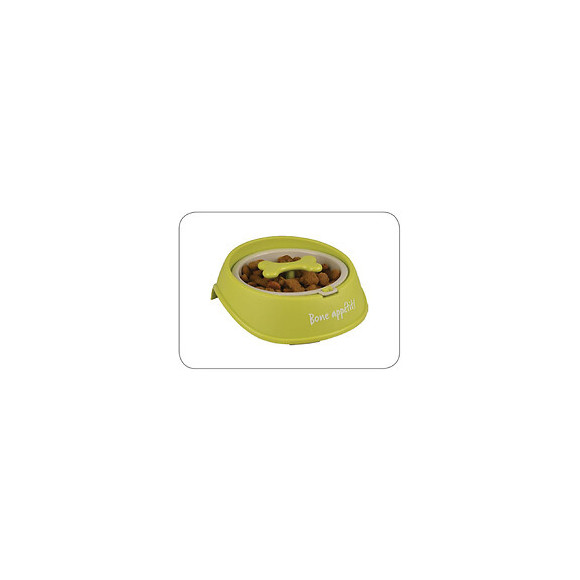 Gamelle Osto Anti -glouton Vert . Ø 12.5 Cm 400 Ml Pour Chien. - Flamingo Pet Products - Fl-519736