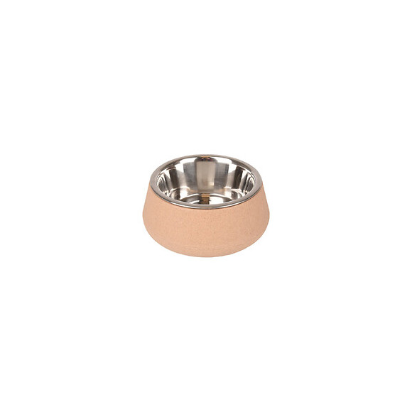 470 Ml.gamelle Avec Écuelle En Inox Rimboé.  Anti-dérapant. Couleur Taupe. Pour Chien - Flamingo Pet Products - Fl-518912
