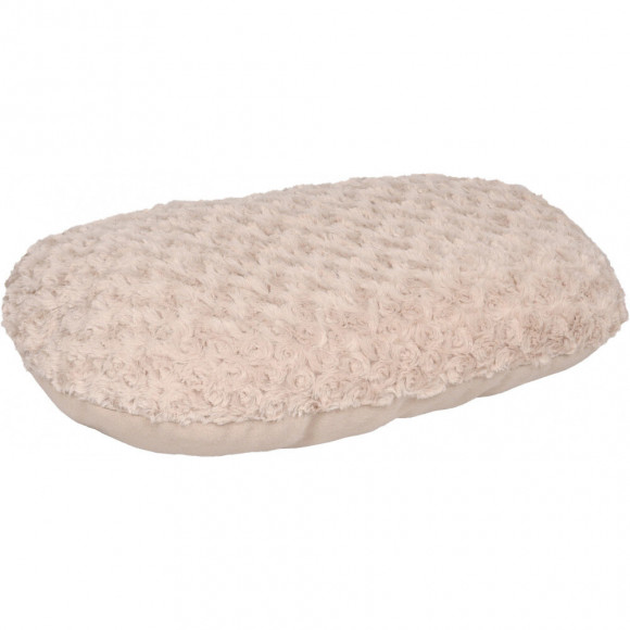 Coussin Cuddly Beige, Ovale, Polaire. 50 X 35 X 8 Cm. Pour Chien. - Flamingo Pet Products - Fl-520324