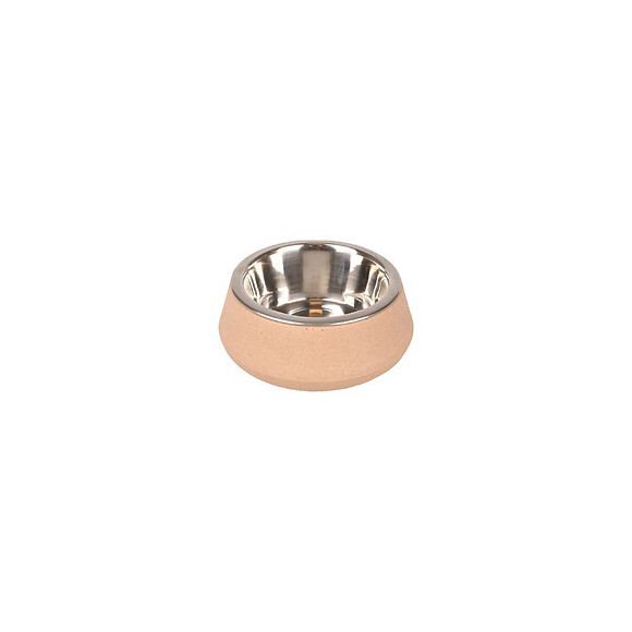 470 Ml.gamelle Avec Écuelle En Inox Rimboé.  Anti-dérapant. Couleur Taupe. Pour Chien - Flamingo Pet Products - Fl-518912