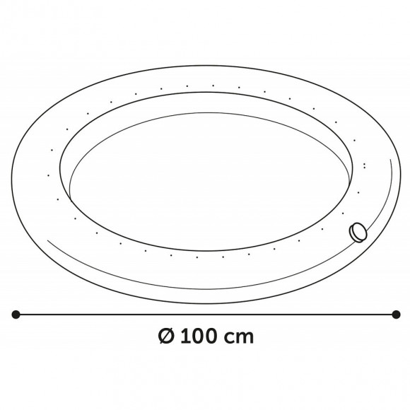Tapis D'arrosage Fresk Lenny. Ø 1 Mètre. Pour Chien. - Flamingo Pet Products - Fl-521368
