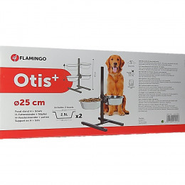 Bar A Chien Otis . Hauteur Max 60 Cm. Bol Ø 25 Cm. 2,5 Litres. Pour Chien. - Flamingo Pet Products - Fl-1030082