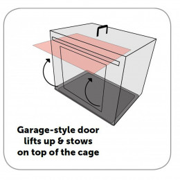 Cage Nyo Noir M. 47 X 77 X 53.5 Cm. En Métal Avec Porte Coulissante. Pour Chien - Flamingo Pet Products - Fl-519488