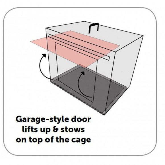 Cage Nyo Noir M. 47 X 77 X 53.5 Cm. En Métal Avec Porte Coulissante. Pour Chien - Flamingo Pet Products - Fl-519488