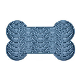 Tapis À Lécher Yummee . Couleur Bleu.  Taille M 21 Cm .pour Chien. - Flamingo Pet Products - Fl-520213