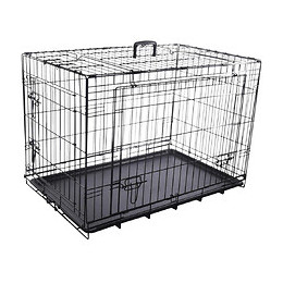 Cage Nyo Noir M. 47 X 77 X 53.5 Cm. En Métal Avec Porte Coulissante. Pour Chien - Flamingo Pet Products - Fl-519488