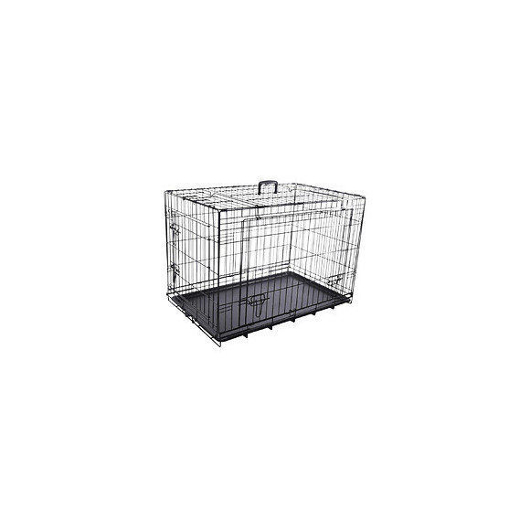 Cage Nyo Noir M. 47 X 77 X 53.5 Cm. En Métal Avec Porte Coulissante. Pour Chien - Flamingo Pet Products - Fl-519488