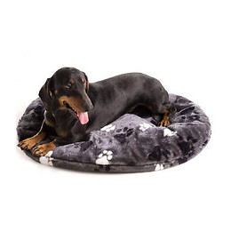Coussin Ovale Gris. Taille 50 X 60 X 4 Cm. Pour Chien - Flamingo Pet Products - Fl-61197