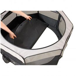 Enclos Flavio Ø74 Cm. Hauteur 35 Cm. Couleur Gris Bleu. Pour Petit Chien. - Flamingo Pet Products - Fl-520812