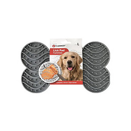 Tapis À Lécher Yummee . Couleur Gris.  Taille L 29.8 Cm .pour Chien. - Flamingo Pet Products - Fl-520214