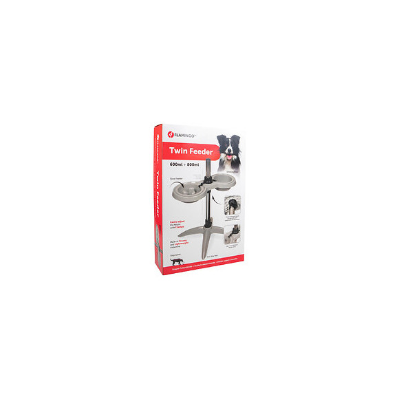 Support Pour Gamelles Suvi . Taille S. 600 Et 800 Ml. Pour Chiens. - Flamingo Pet Products - Fl-520822