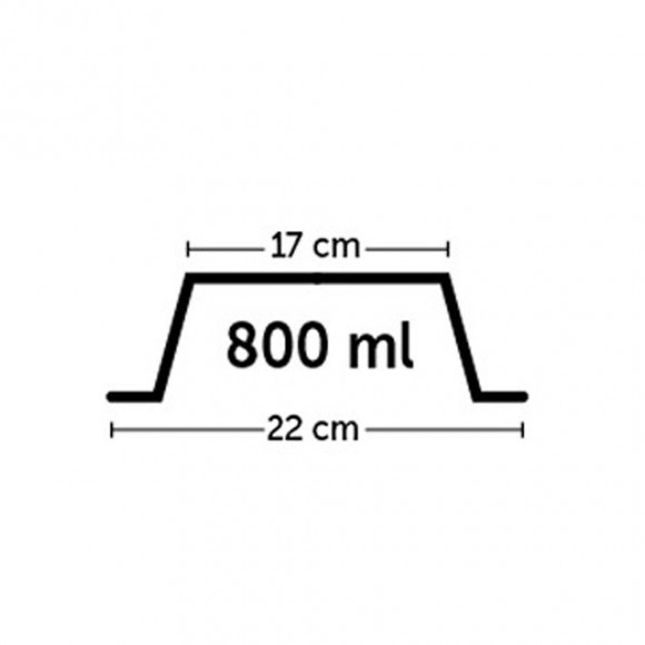 0.8 Litre Gamelle Pour Chien Et Chat Mara Grise. Ø 22 Cm. - Flamingo Pet Products - Fl-518802