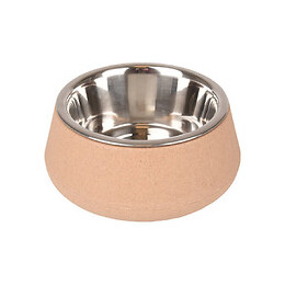 950 Ml, Gamelle Avec Écuelle En Inox Rimboé.  Anti-dérapant. Couleur Taupe. Pour Chien - Flamingo Pet Products - Fl-518913