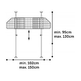 Grille De Sécurité Pour Voiture Hula Pour Chien. - Flamingo Pet Products - Fl-520438