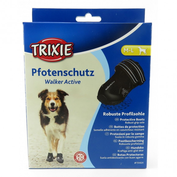 Une Paire Bottes De Protection Walker Active. Taille: M-l. Pour Chien. - Trixie - Tr-19464