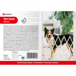 Barriere En Bois Monti Extensible Max 107 X 80 Cm. Pour Chien - Flamingo Pet Products - Fl-519707