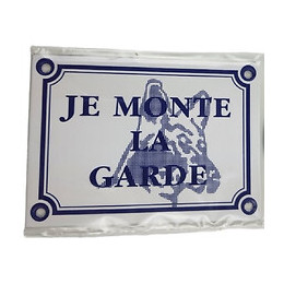 Plaque Je Monte La Garde. Taille 14 X 10 Cm. Pour Chien. - Zolux - Zo-487025