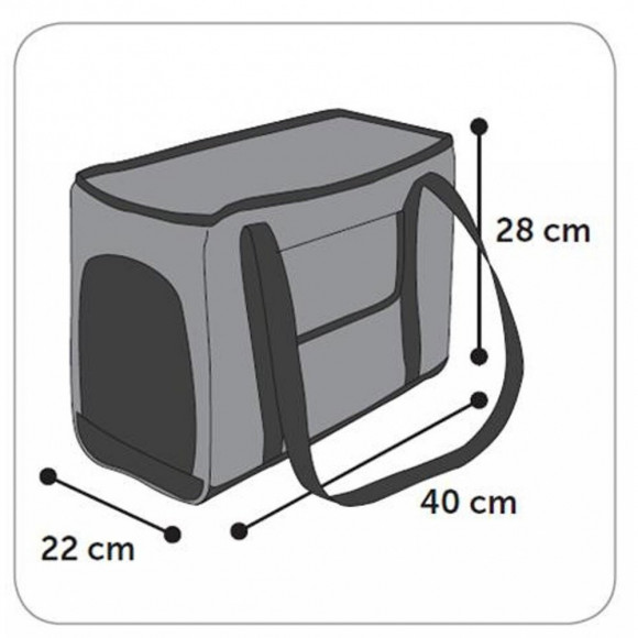Sac De Transport Adile.  40 X 22 X 28 Cm. Pour Chien. - Flamingo Pet Products - Fl-518116