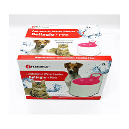 Fontaine À Eau Bellagio 2 Litres.  Pour Chiens Et Chats. Couleur Rose. - Flamingo Pet Products - Fl-518216