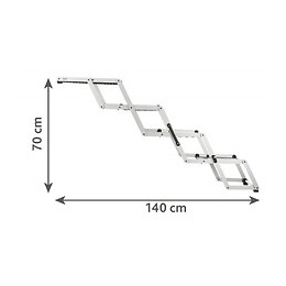 Rampe De 4 Marches Pliantes, En Aluminium/tpr Pour Chiens - Trixie - Tr-39378