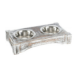 Écuelles Double De 200 Ml, Taille 30 Cm Par 5 × 16 Cm,  Ø 10 Cm - Trixie - Tr-24356