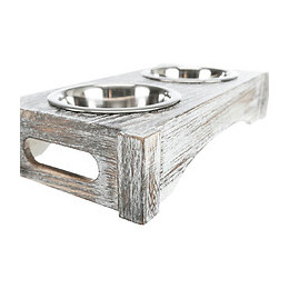 Écuelles Double De 200 Ml, Taille 30 Cm Par 5 × 16 Cm,  Ø 10 Cm - Trixie - Tr-24356