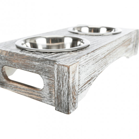 Écuelles Double De 200 Ml, Taille 30 Cm Par 5 × 16 Cm,  Ø 10 Cm - Trixie - Tr-24356