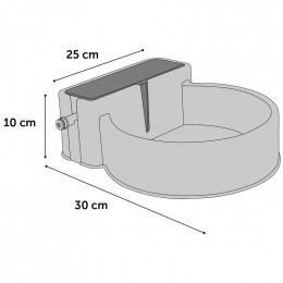 Fontaine A Eau Extérieur. Grise. Contenance  2.5 Litres - Flamingo Pet Products - Fl-520456