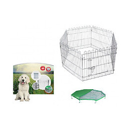 Parc Hexagonal Avec Filet 60 X 60 Cm . Pour Chiot Et Lapin. - Vadigran - Va-18019