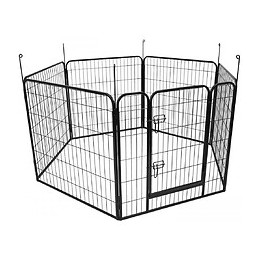 Enclos Zecta. 162 X 140 X 80 Cm. Parc Pour Chien . Couleur Noir. - Flamingo Pet Products - Fl-519935