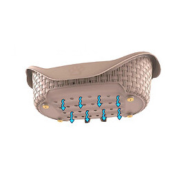 Panier Aspect Rotin 60 X 44 X 21 Cm H Pour Chien Gamme Nido. Couleur Taupe. - Bama Pet - Fl-517626