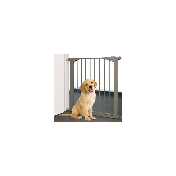 Barrière De Sécurité Salus Grise.  De 79-84 Cm X 76 Cm. Pour Chien - Flamingo Pet Products - Fl-520025