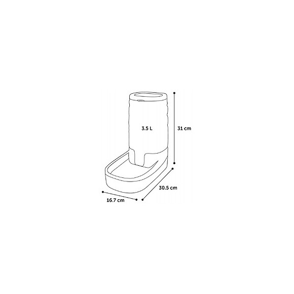 Distributeur De Croquette Fred 3500 Ml. Pour Chien - Flamingo Pet Products - Fl-521041