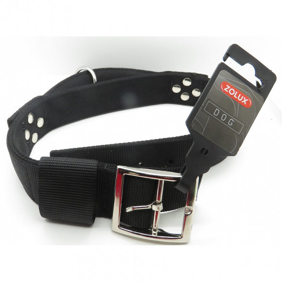 Collier Nylon Avec Poignée T 70. Noir Pour Chien. - Zolux - Zo-463682n