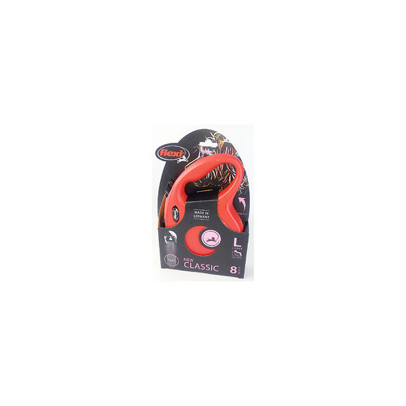 Kerbl Laisse-sangle Flexi Newclassic L - Longueur : 8 M - Poids Max : 50 Kg - Rouge - Pour Chien