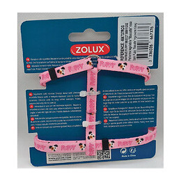 Harnais Xs Puppy Mascotte. 8 Mm. 18 À 29 Cm. Couleur Rose. Pour Chiots - Zolux - Zo-466737ros