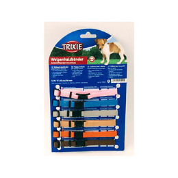 6 Colliers  S-m  17 À 25 Cm X 10 Mm Pour Chiot. Assortiment De Couleurs - Trixie - Tr-15552