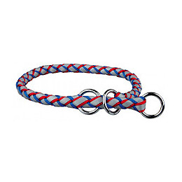 Collier Cavo. L-xl 52-60 Cm Ø18 Mm Semi Étrangleur Bleu-rouge - Trixie - Tr-13642
