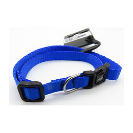 Collier Nylon . Taille 25 - 35  Cm . 10 Mm . Couleur Bleu. Pour Chien. - Zolux - Zo-463800bl