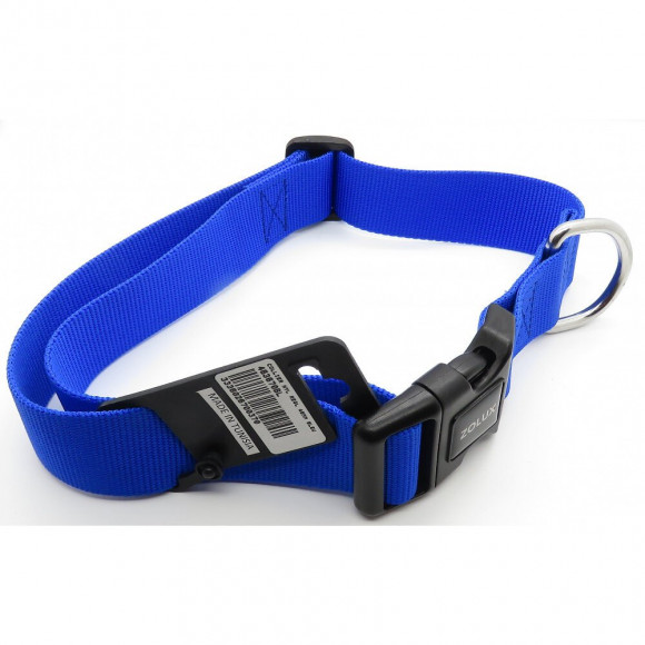 Collier Nylon . Taille 50 - 80  Cm . 40 Mm . Couleur Bleu. Pour Chien. - Zolux - Zo-463670bl