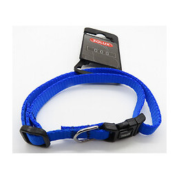 Collier Nylon . Taille 25 - 35  Cm . 10 Mm . Couleur Bleu. Pour Chien. - Zolux - Zo-463800bl
