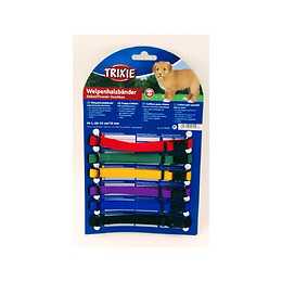 6 Colliers  M-l  22 À 35 Cm X 10 Mm Pour Chiot.  Couleurs Différentes - Trixie - Tr-15555