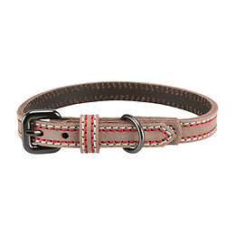 Collier Cuir. Taille  S.  Couleur Cappuccino. Dimensions: 31-37 Cm/15 Mm. Pour Chien - Trixie - Tr-17925