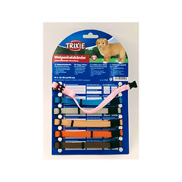 6 Colliers M-l  22 À 35 Cm X10 Mm Pour Chiot. Couleurs Différentes - Trixie - Tr-15556