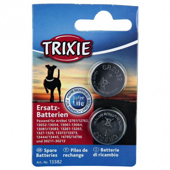 Piles Cr 2032 De Rechange, 2 Pièces - Trixie - Tr-13382